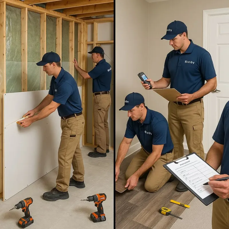 Repairs and Reconstruction process in North Hills, NY